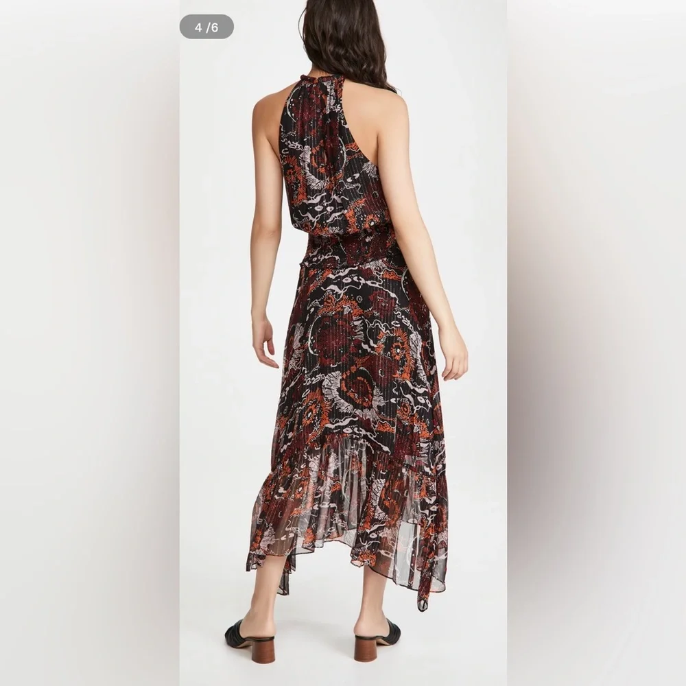 A.L.C. DRESS Bardot silk Dress size xs NWT  Floral Print DressRetail price $595 - Picture 5 of 9